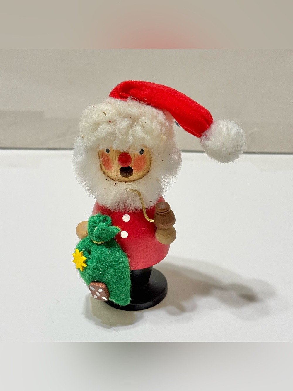 Vintage Christian Ulbricht Wooden Smoker Incense Burner Santa Claus Germany